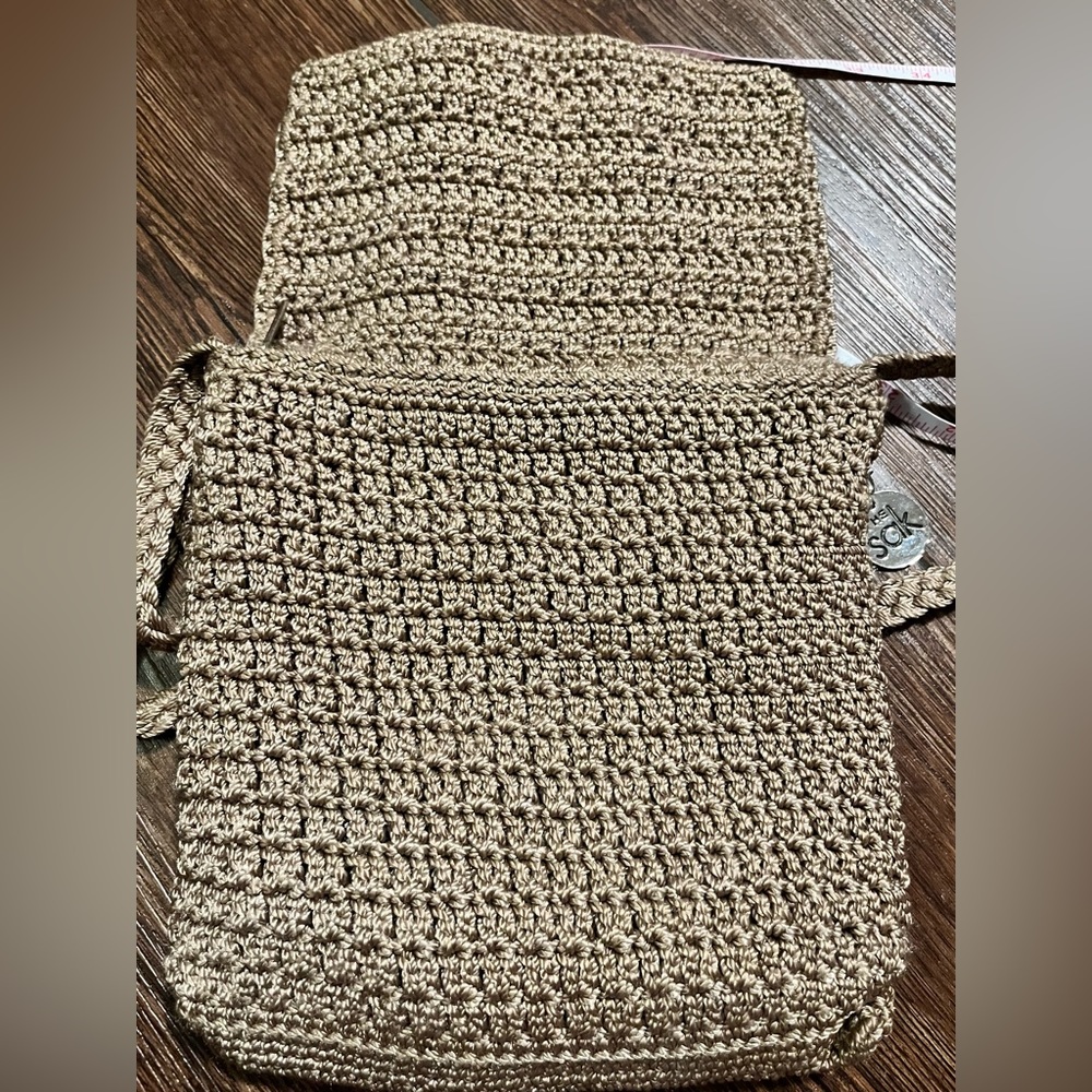 The Sak, small crochet crossbody bag. Tan. - Picture 6 of 11